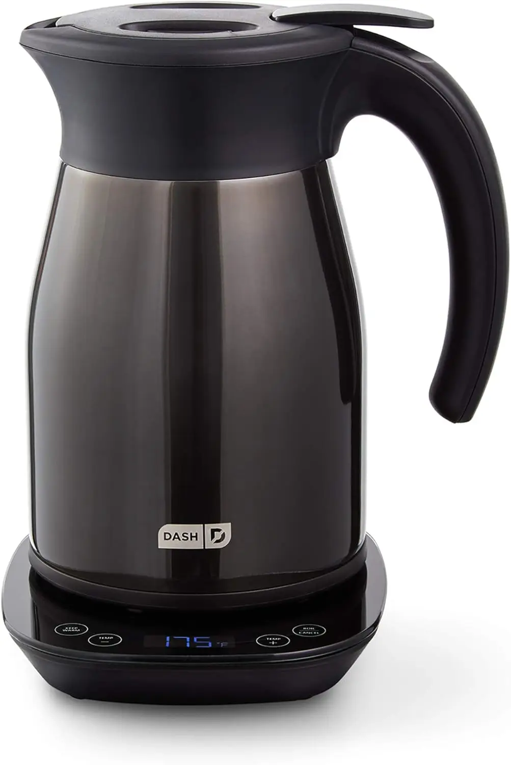 

Insulated Electric Kettle, Cordless Hot Water Kettle - Black Stainless Steel, 57oz/1.7L