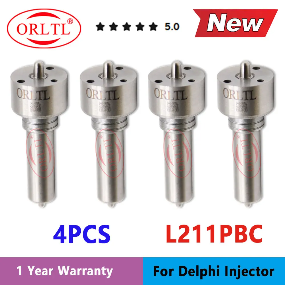 4PCS Nozzle L211PBC Common Rail Injector Sprayer L 211 PBC Diesel Fuel Mouthpiece L211PBC For Delphi BEBE4D04001 BEBE4D2001