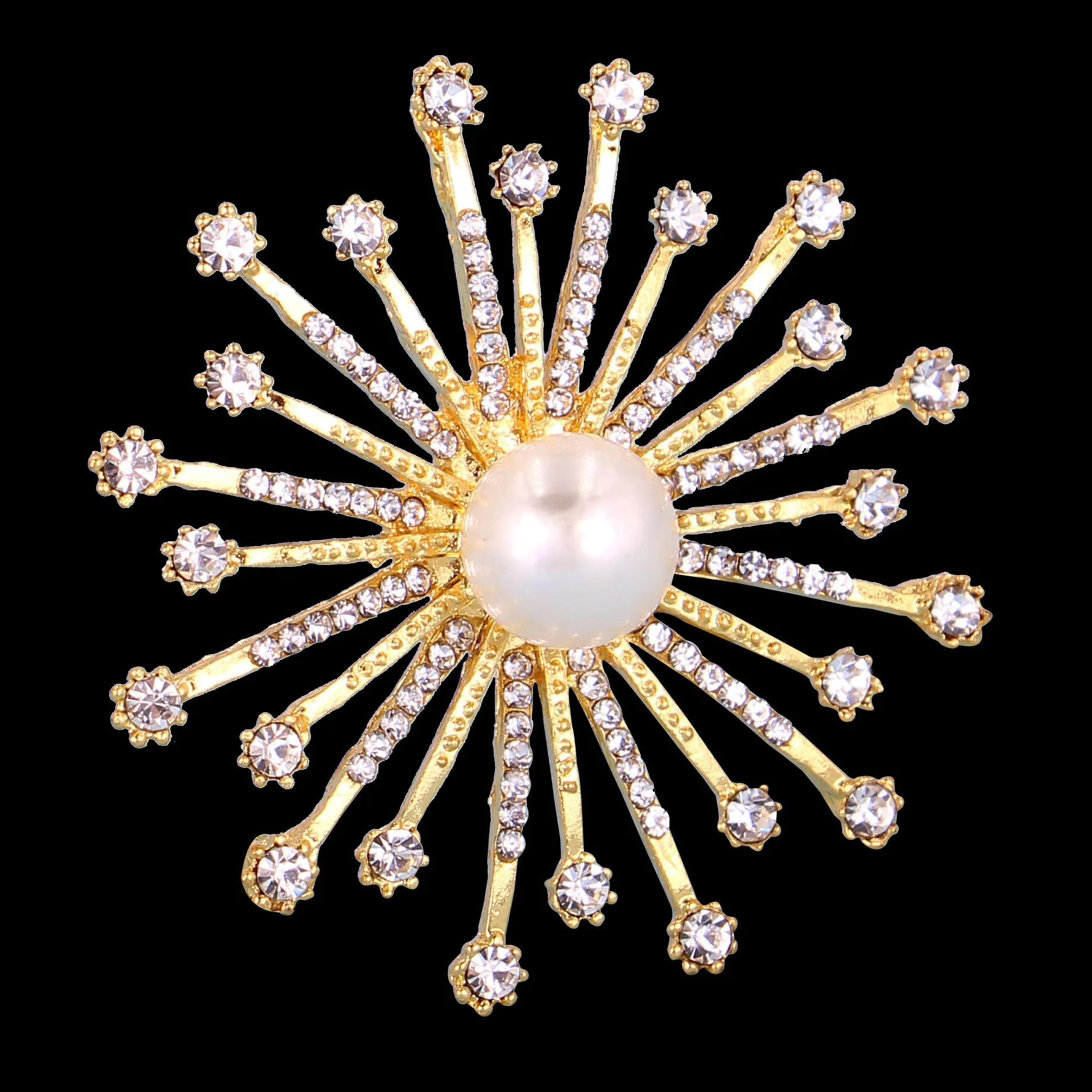 1pcs New Snowflake Brooch Natural Pearl Embellished High-grade Gypsophila Brooch Holding Flower Accessories