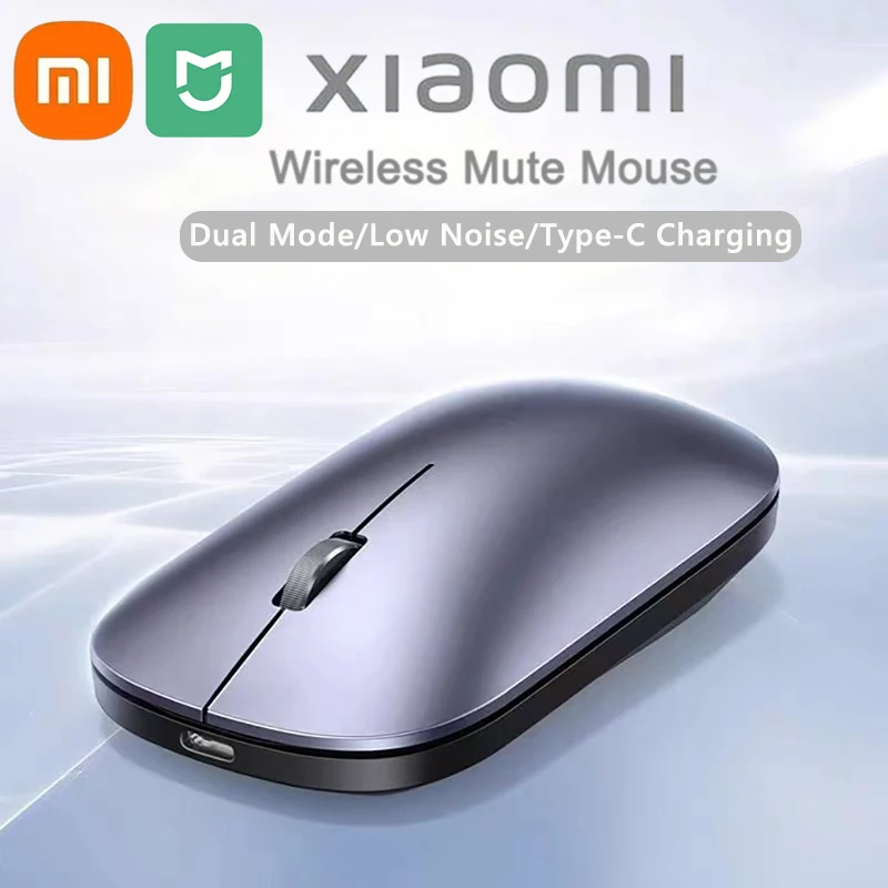 Xiaomi MIJIA Wireless Mouse 2.4GUSB Bluetooth Dual-use Rechargeable Mouse Ergonomic Silent DPI Adjustable Mouse For Office Home