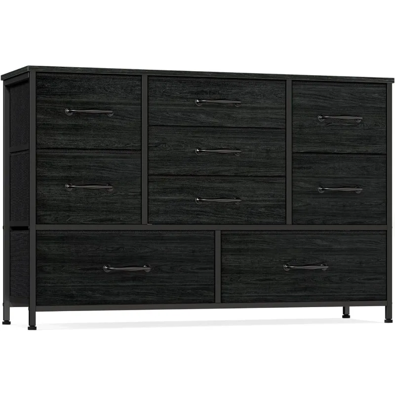 

Wide Dresser with 9 Large Drawers for 55'' Long TV Stand Entertainment Center,Wood Shelf Storage for Bedroom,Living Room