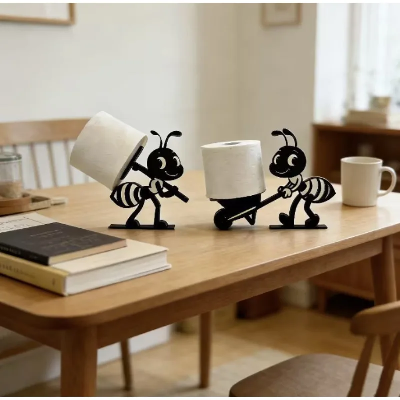 2PCS 3D printed ant tissue holder, bathroom roll paper, household ornament