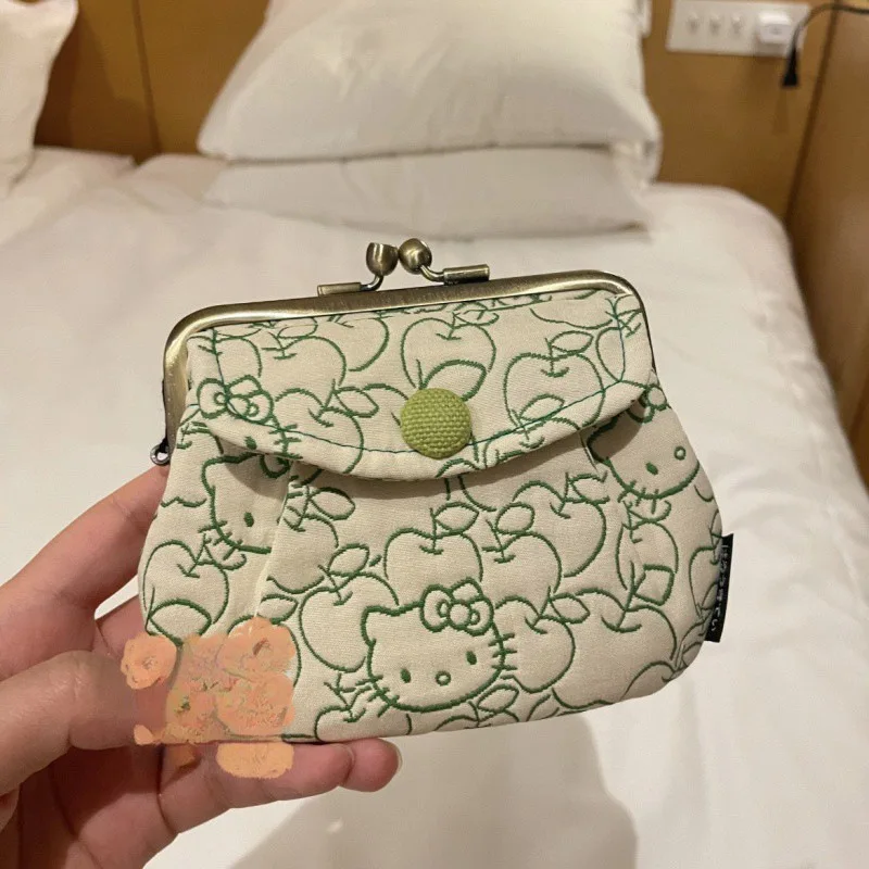 

Hello Kitty Bag Anime Peripheral Delicate Personality Embroidery Printing Coin Purse Fashion Cute Portable Storage Bag