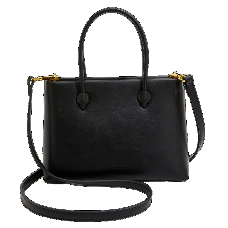 シンプルなヴィンテージ風のおしゃれなショルダートートバッグ-女性用-エレガントなレザーおむつバッグ-ミニマリストデザイナー-大容量クロスボディバッグ