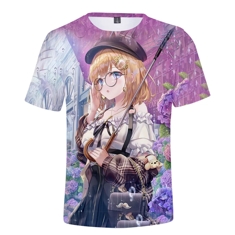 Hololive VTuber Watson Amelia Cosplay T-shirt 3D Printed Men Women Harajuku Short sleeve Tee Top Fashion Kawaii Style Streetwear