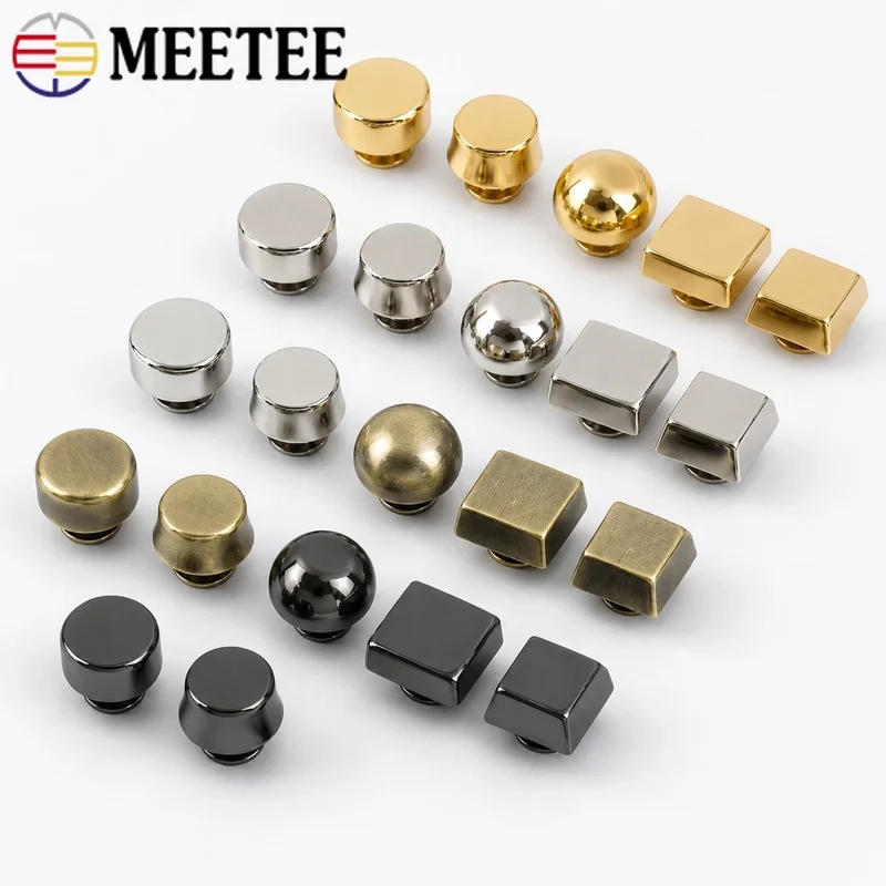 20Pcs 10-15mm Metal Rivet Studs Decorative Screw Back Buttons for Handbags Shoes Leather Belts Garments DIY Craft Hardware Parts