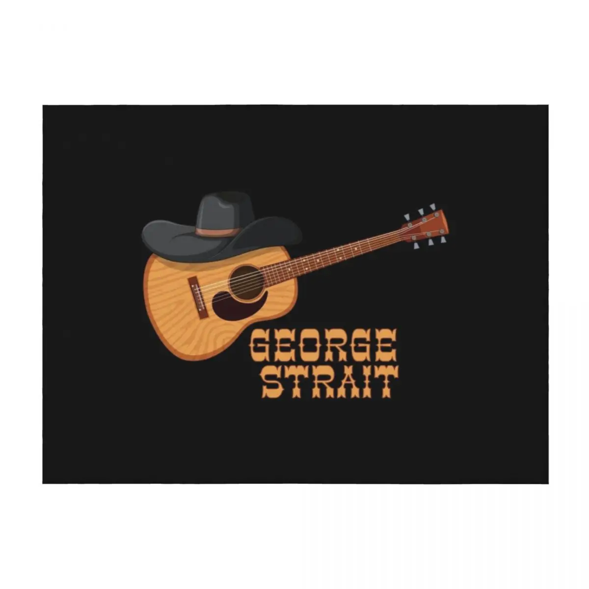 

george strait guitar Throw Blanket Thins Comforter Large Winter beds Blankets