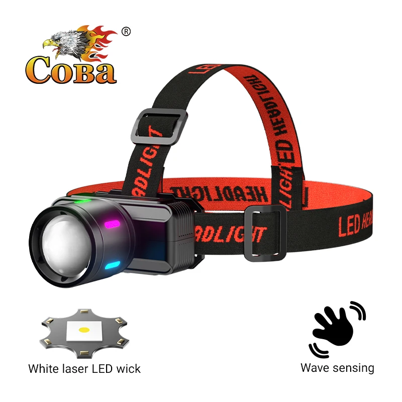 

Powerful Digital Display Sensor LED Headlamp USB Rechargeable Head Flashlight Work Light Camping Search Light Fishing Head Torch
