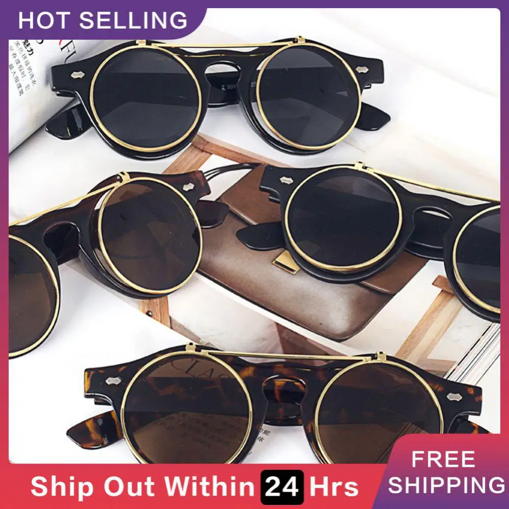 Comfortable To Wear Metal Sunglasses Variety Of Colors Flip Style Mens Sunglasses Glasses Fashion Personality Sunglasses Uv400