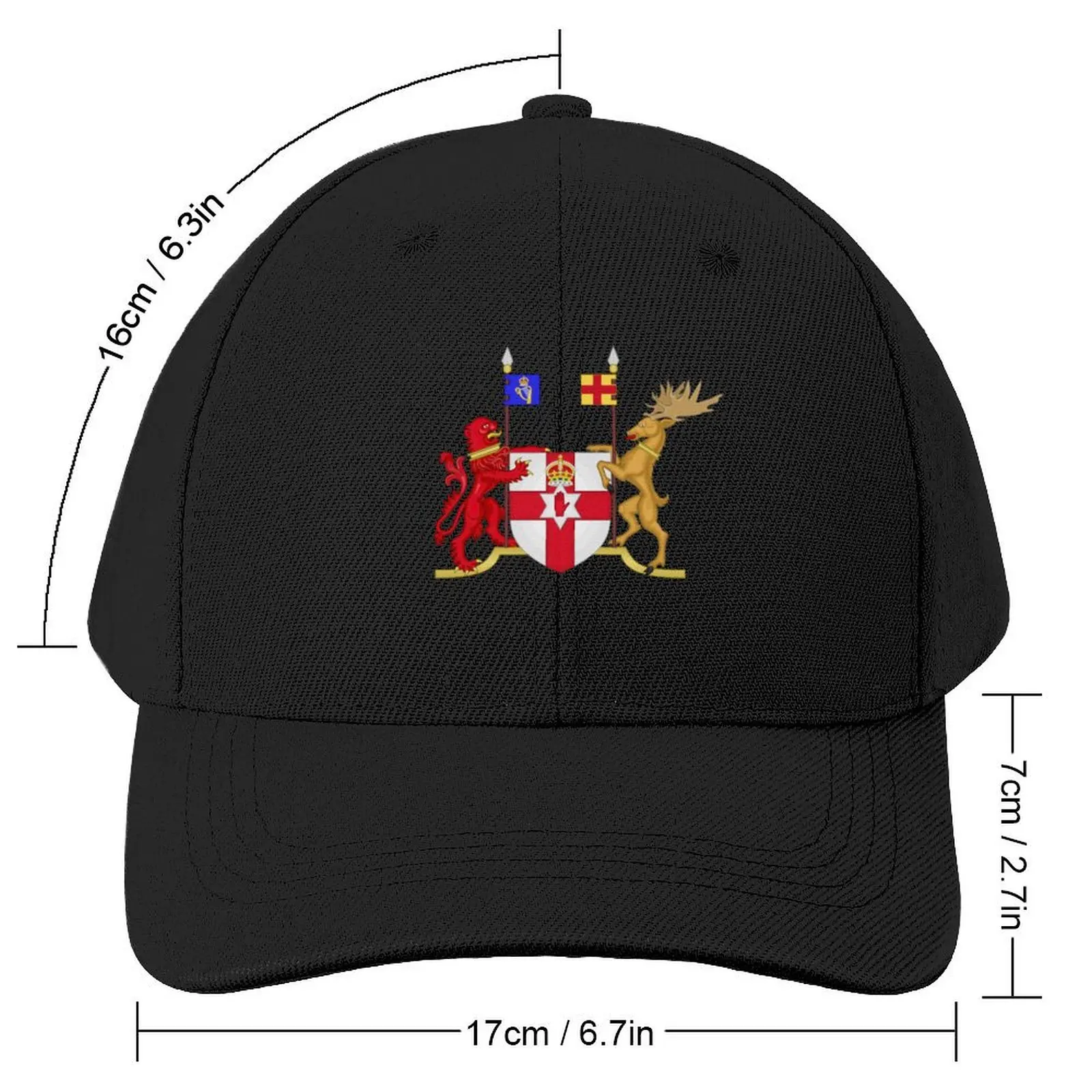 Coat of Arms of Northern Ireland Baseball Cap sun hat black Anime For Man Women's