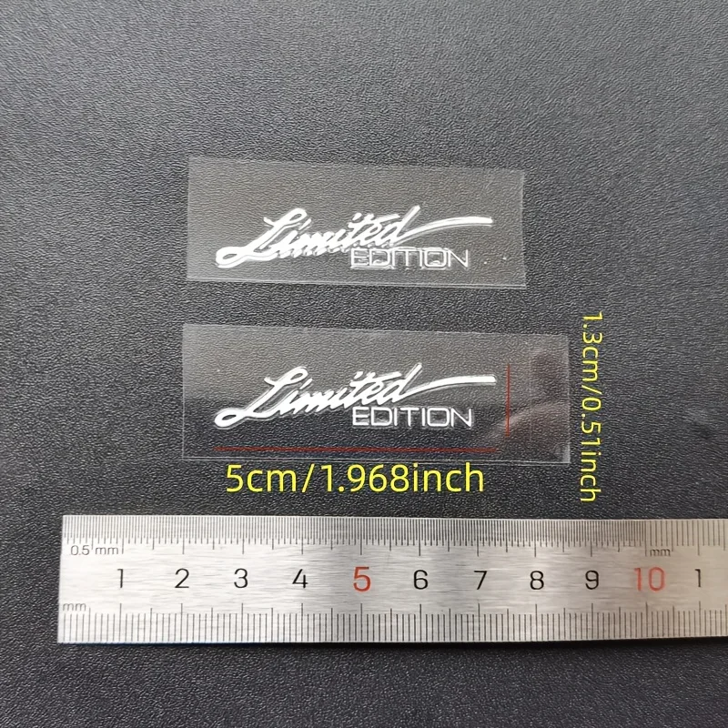 1Set 2D Flat Limited Edition Handwritten Vinyl Sticker, Waterproof Decal for Car Air Vent Door Handle Motorcycle Decor