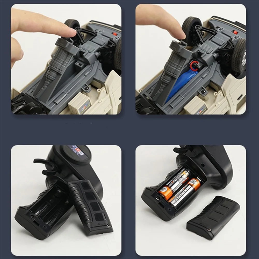 شاحنة تسلق محاكاة سيارة بتحكم عن بعد ، D12 Mini Drift ، 2WD ، إضاءة ليد ، على الطرق ، محرك مناسب ، WPL D12 ، ألعاب هدايا للأطفال ، 1B