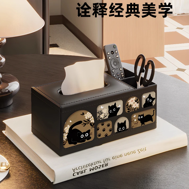 

Medieval style tissue box, living room high-end light luxury pumping , high-end desktop coffee table storage box, napkin carton