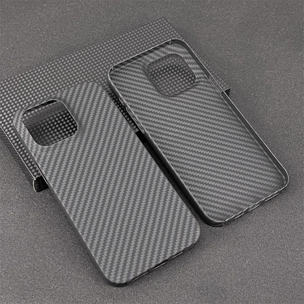 for iPhone 14 13 12 11 Pro Max 14 Plus 13 12 Mini Pure Carbon Fiber Protective Case Phone Case Box Ultra-thin Aramid Fiber Cover