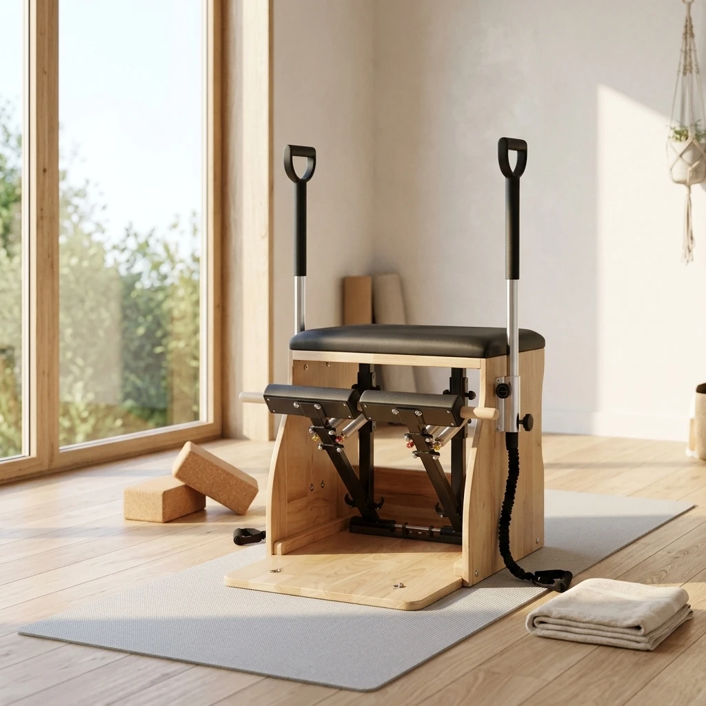 

Oak Wood Wunda Chair the Pedal the Handle and the Spring Suitable for Yoga Private Instructors