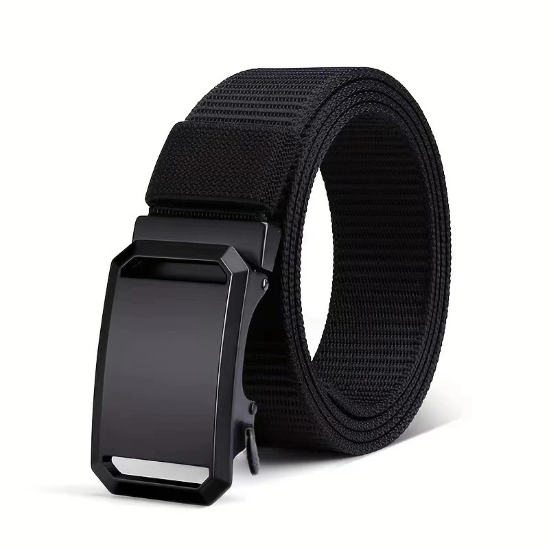 Men's Automatic Buckle Nylon Belt, Outdoor Sports Belt, Casual Daily Commuting Webbing