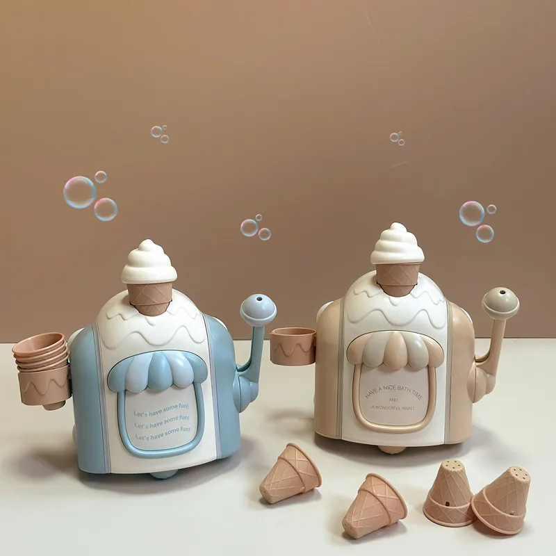 

Plastics ICE Cream Foam Machine Car Bath Toys Toddler Ice Cream Maker Bubble Foam Play Machine Powerful Suction Supplies