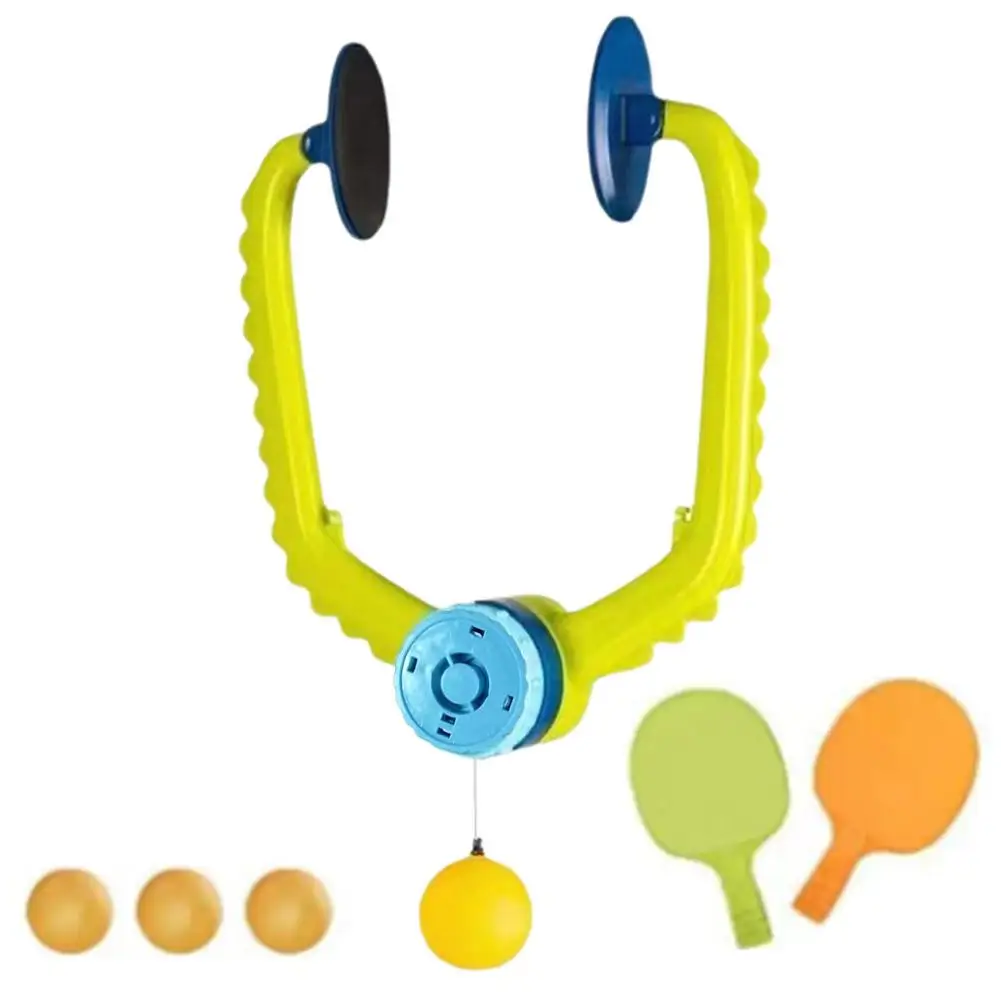 

Door Pong Game With Racket And Balls Hanging PingPong Trainer Adjustable Indoor Hanging Table Tennis Self Workout Set For Kids