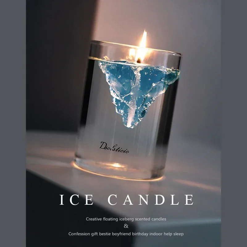 

Floating Iceberg Candles Scented Handmade Jelly Wax Candles свечи свеча Candles Scented Fragrance Birthday Gift Home Decoration