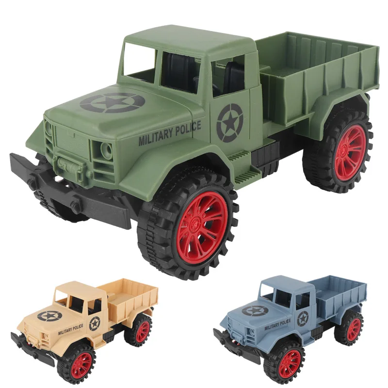 Inertial Military Car Pickup Truck Boys Toy Small Size Slide Vehicle Toys for Children