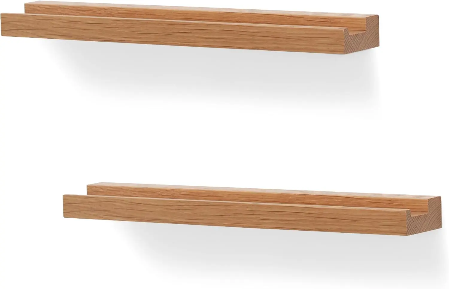 

2-Pack Vinyl Record Wall Mount Shelves for LP, CD, Book Display and Art Storage - Vintage Home Decor