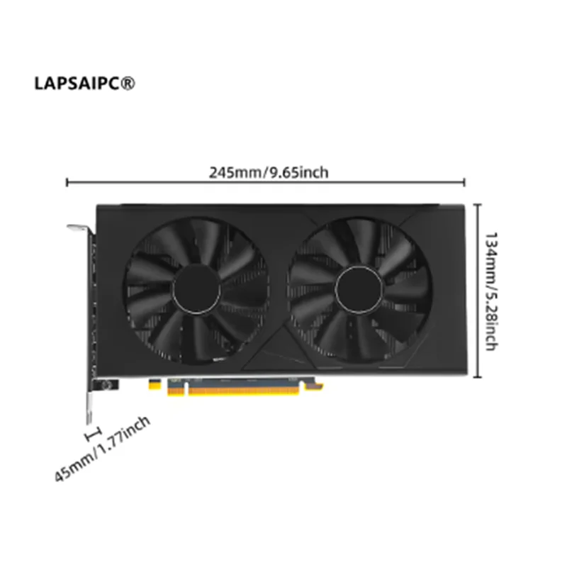 LAPSAIPC for RX6600M 8GB Graphics Card GDDR6 128Bit  4.0×8 for Desktop Gaming Computer