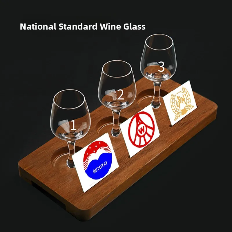 

Crystal Glass Wine Tasting Cup Set Standard Chinese Baijiu 50ml Tulip Shape Alcohol Evaluation Cup with Numbering