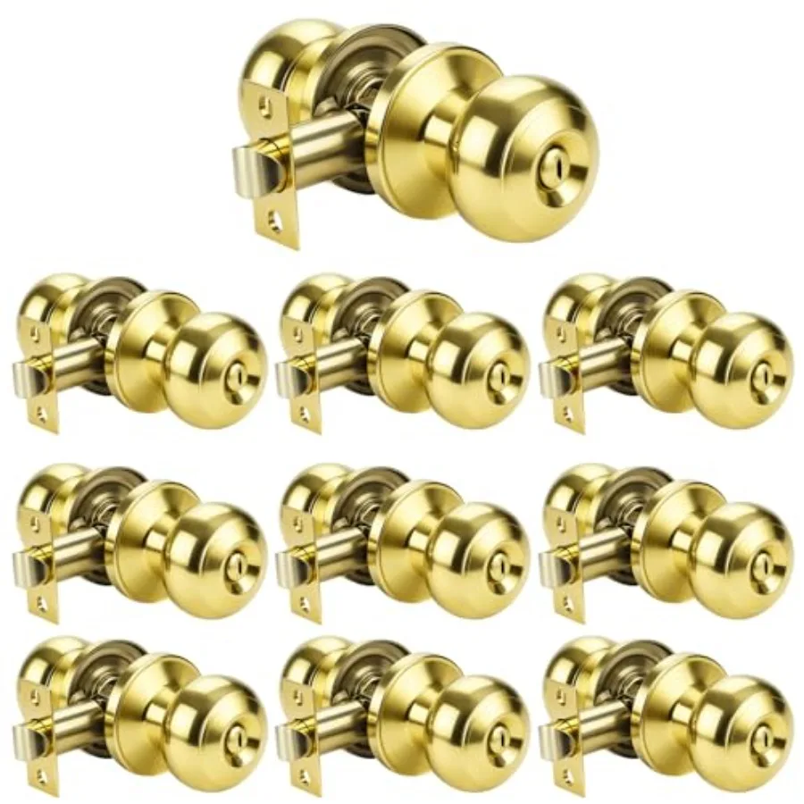 

0 Privacy Door Knob for Bathroom or Bedroom Door Knobs, Round Interior Door Knobs, Indoor Door Knob, Keyless Door Knob with Loc