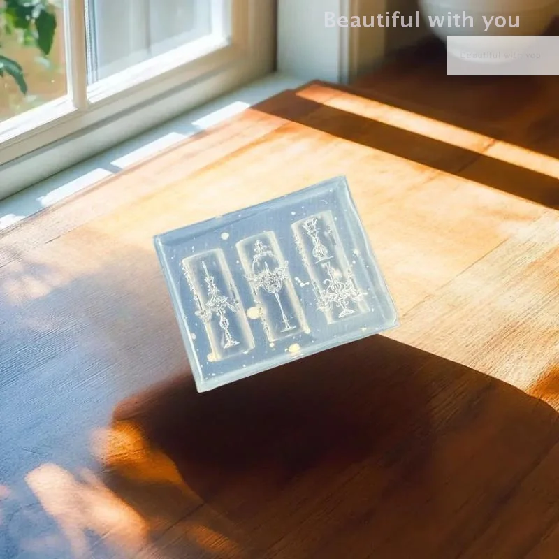 Molde de silicone para castiçal em design de vaso barroco 3D para decoração de arte de unhas DIY e modelos de manicure