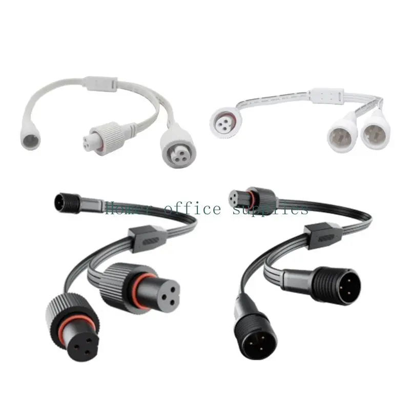 K43B MultiDevice Extension Cord Waterproof Y-Splitter for Efy Permanent Light