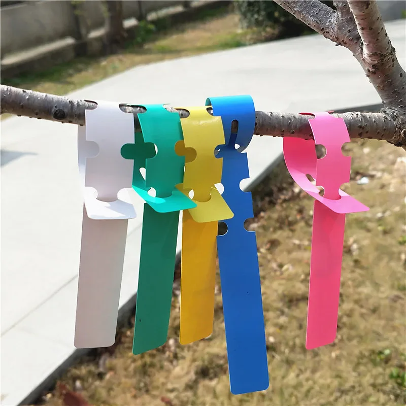 400Pcs Plastic Plant Labels Wrap Around Tree Tags Adjustable Nursery Garden Labels Plant Tags with Large Writing Surface