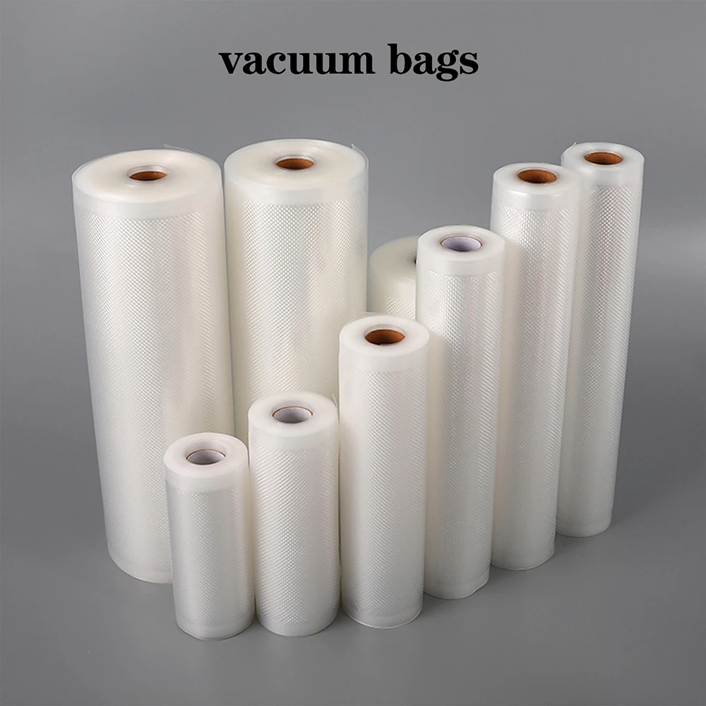 1 rollo de bolsas al vacío para alimentos, 500 cm por rollo, reutilizables, sin BPA, bolsas selladoras al vacío para alimentos para almacenamiento al vacío, preparación de comidas, Sous Vide