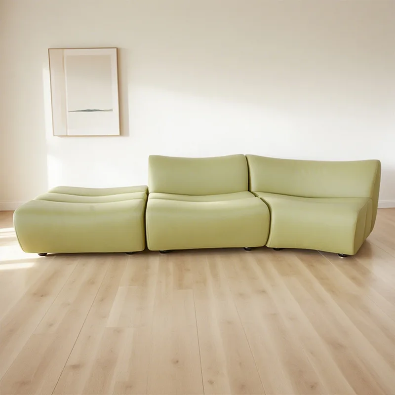 

&S l Modern Leather Sectional Sofa Set Wood Legs-Eco-Friendly Sponge Filled Modular Design for Apartment Hotel Living Rooms*