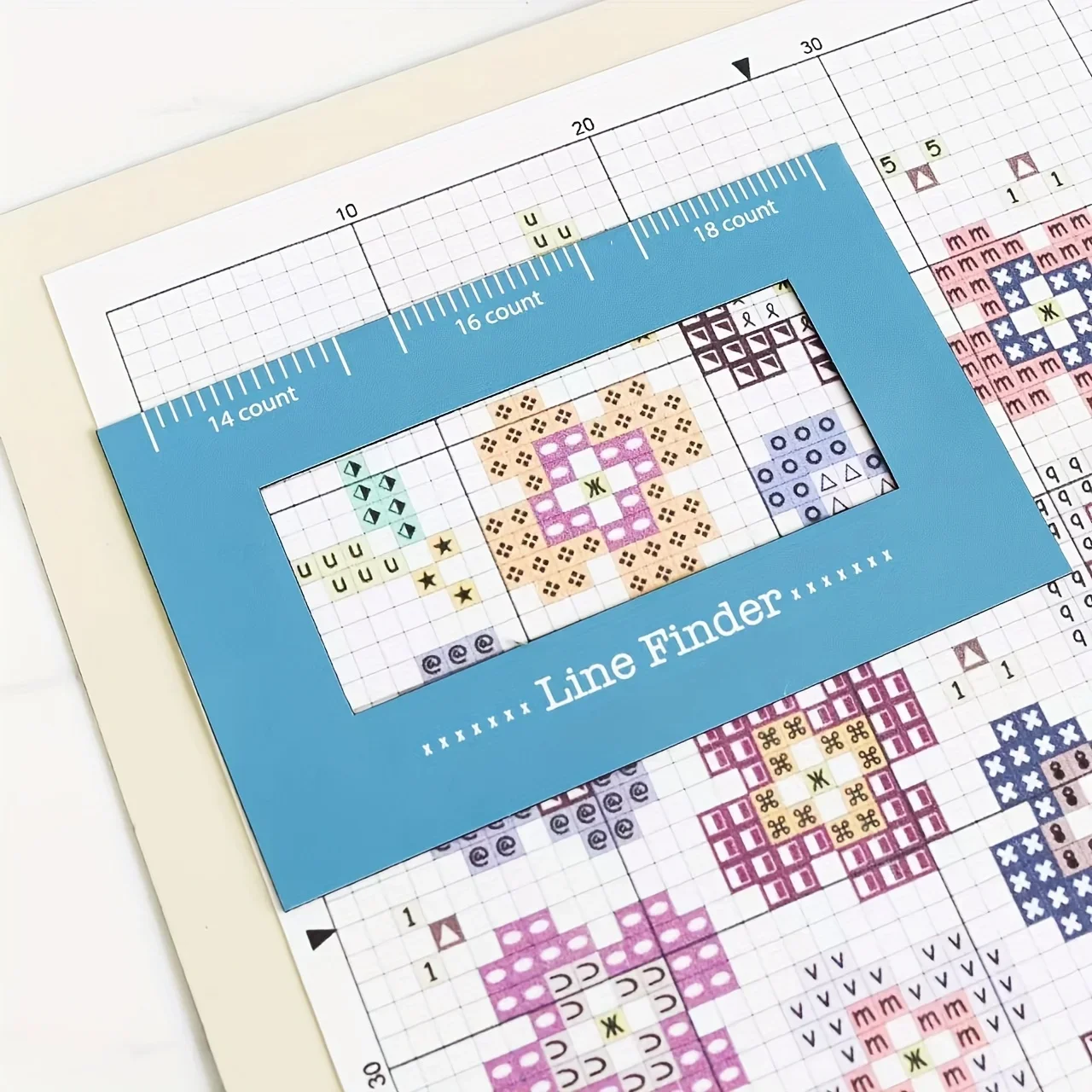 Cross Stitch Non-magnetic Line Finder Knitting Pattern Holder Sewing Templates Embroidery Aid Tool Ruler Sewing Positioning Tool