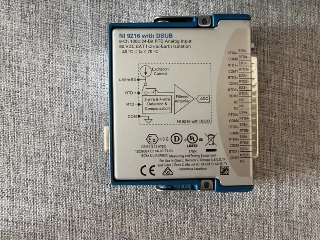 1PC National Instruments NI 9216 cDAQ D-SUB High-Accuracy Temperature Measurement Module#Xing