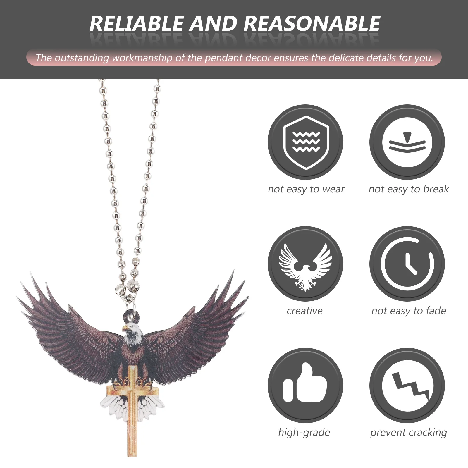 

Car Rearview Mirror Pendant Lightweight Acrylic Decorative Hanging Ornament for Car Interior Rearview Mirror Accessories