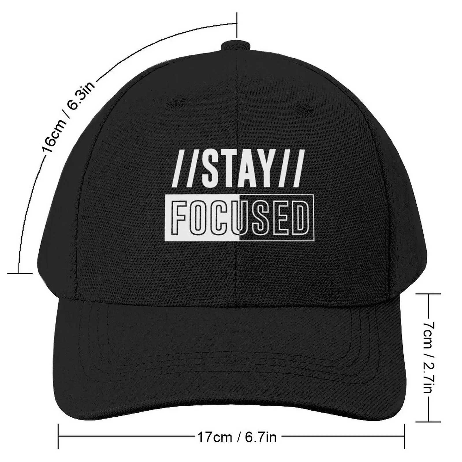 Stay Focused Baseball Cap funny hat Hat Luxury Brand Women's Golf Clothing Men's