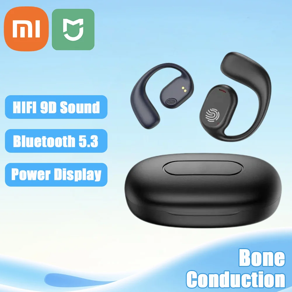 Xiaomi Bone Conduction Earphones Bluetooth 5.3 Wireless Sports Earbuds HiFi 9D Stereo Waterproof Ear Hook Touch Control Headset