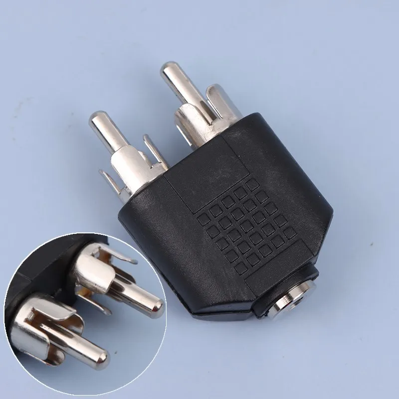 1Pc 3.5mm Audio Stereo Jack Female To 2 RCA Male 3.5mm Male To 2RCA Female 3.5mm Female To 2RCA Female Connector Adapter Plug