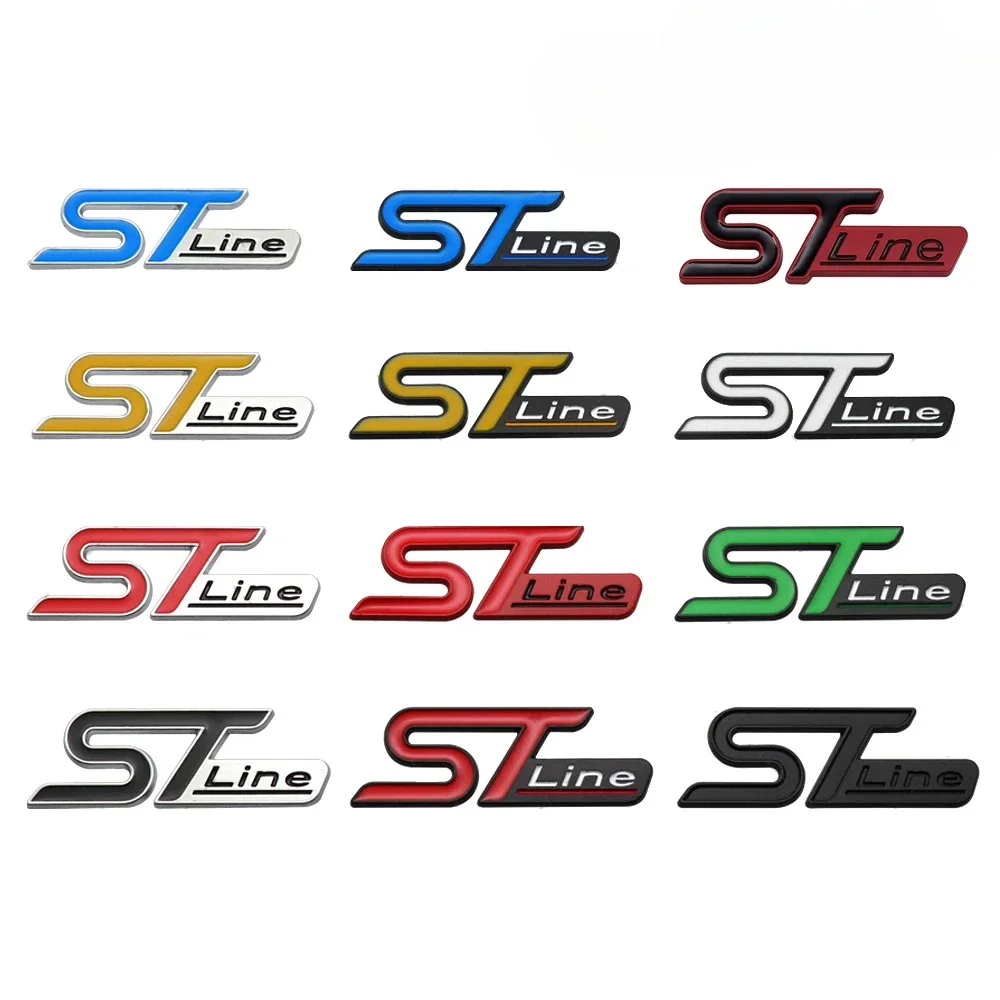

3D Metal Car Rear Trunk Emblem Sticker Badge Decal for Ford ST Line Logo Focus Mondeo Kuga Ranger Mustang F150 Everest Ecosport