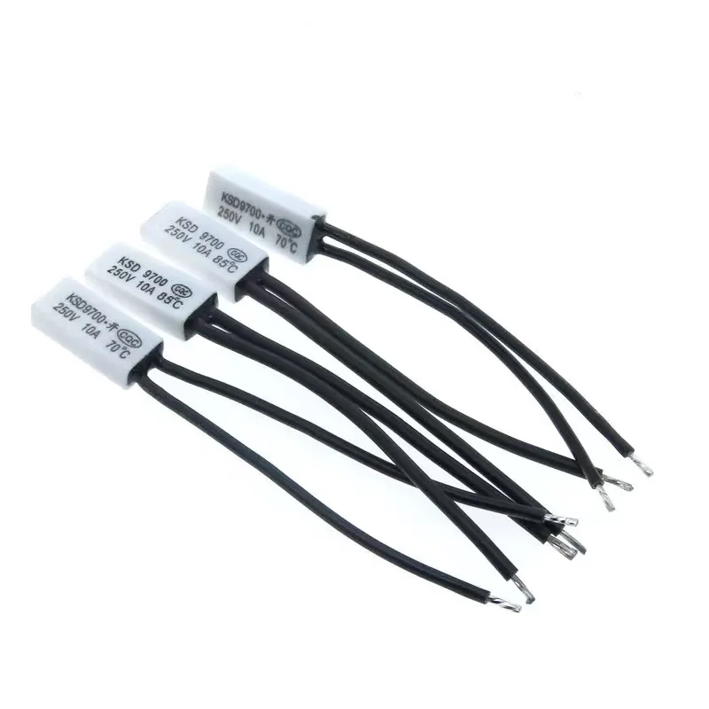 10 Pcs KSD9700 5A/10A/16A 250V Normal Close Normal Open 0-250C Ceramics Metal Thermostat Temperature Switch