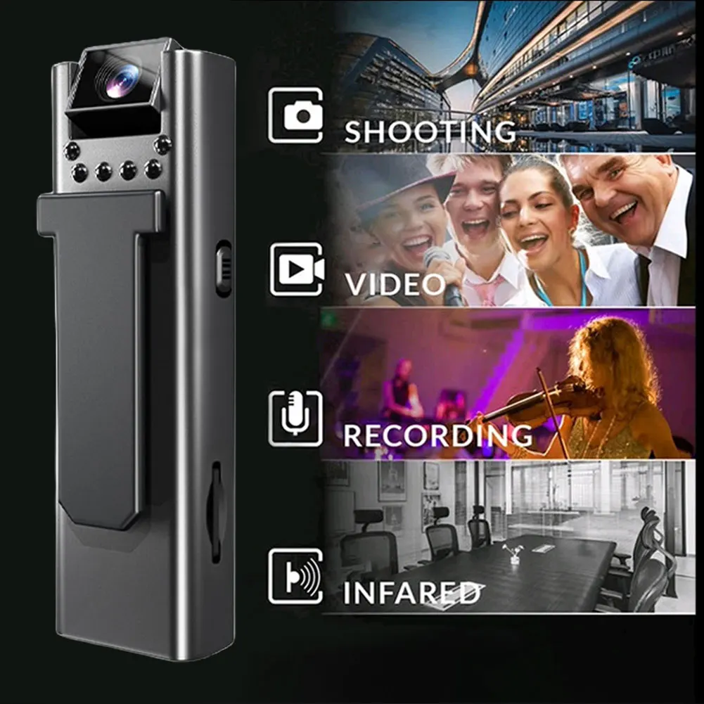 Kamera Mini HD 1080P Perekam Video Digital Kecil Portabel Kamera Tubuh Polisi Camcorder Kecil WIFI Perekam Penegakan Hukum Portabel