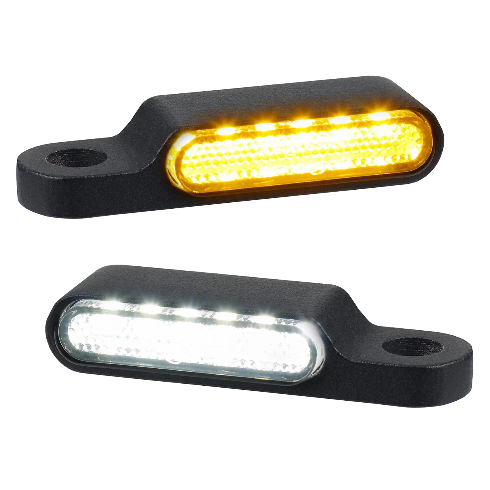 12V Handlebar LED Turn Signals Mini Motorcycle Blinkers Handle Bar Marker Light Dynamic Light Universal Handlebar Light