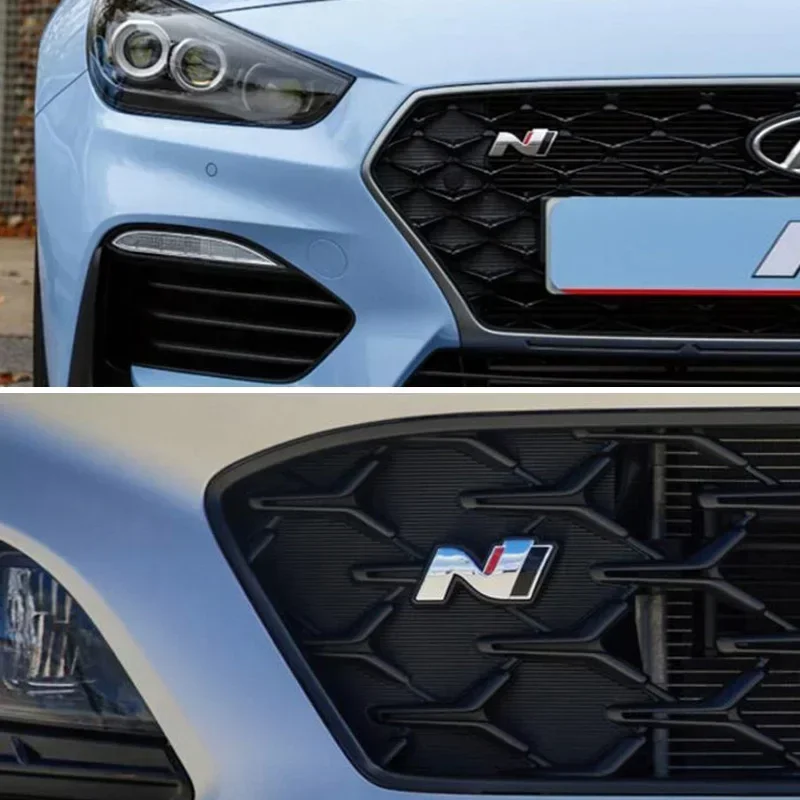 Car Sticker N Line Nline Front Hood Grille Emblem Badge Decals For Hyundai I20 I30 Kona Tucson Sonata Elantra Veloster view 6