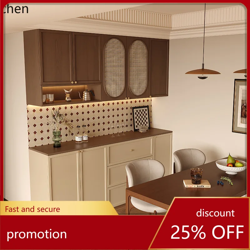 

HT Sideboard Cabinet Vintage Living Room Tea Cabinet Storage Home Dining Sideboard Cabinet