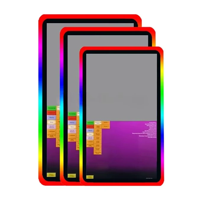 19/21.5/32/43 Inch Capacitive Touch Screen Led Digital Lighting Pcap Touch Screen Side Surrounding Led Strip Light Vertical Game