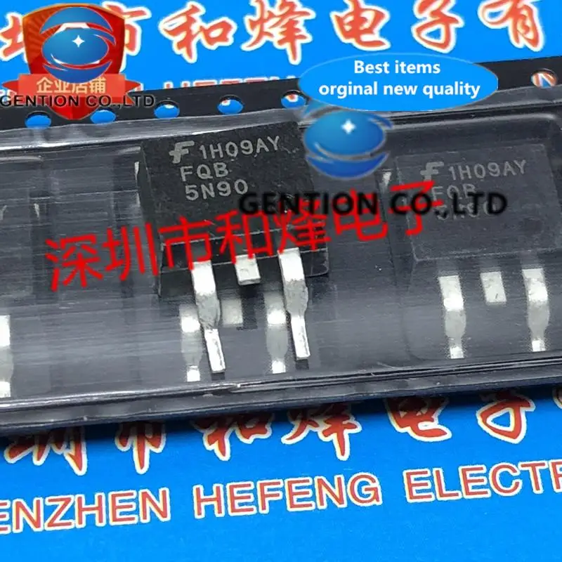 10PCS FQB5N90 TO-263 900V 5A  in stock 100% new and original