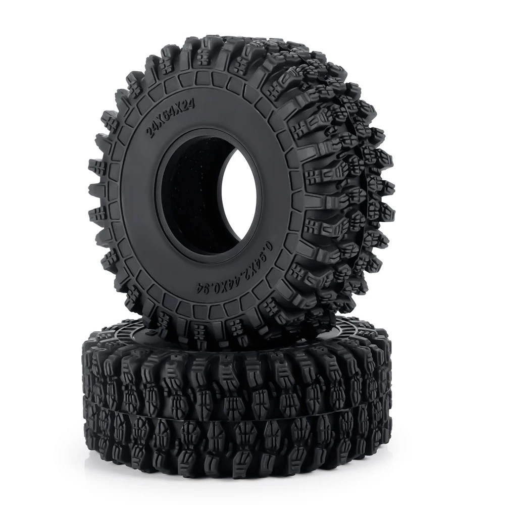 TRINOOD 4 szt. Miękkie gumowe opony terenowe do błota do samochodów RC Crawler 1/18 TRX4-M, części do tuningu kół