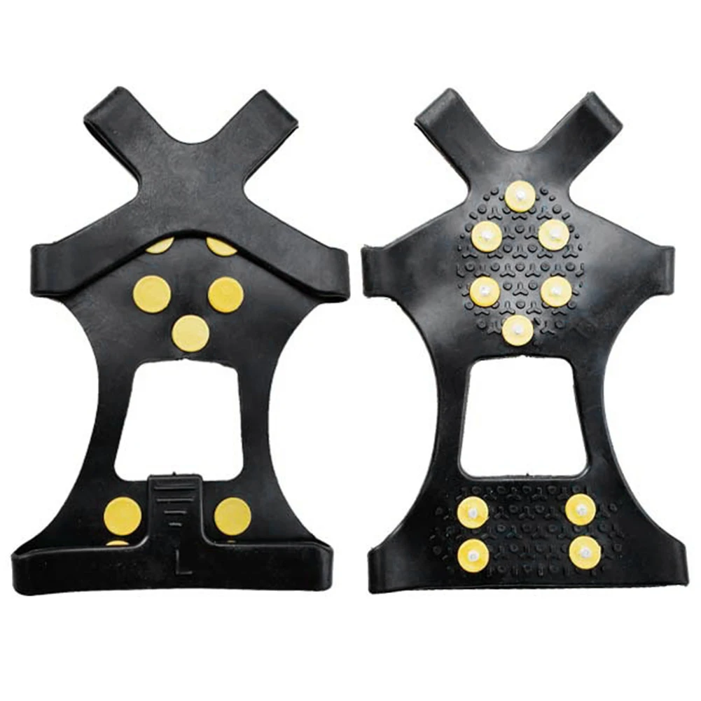 

10 Teeth Climbing Crampons Anti-Slip Snow Claw Shoe Covers Unisex Boots Snow Cleats Walking Hiking Accessories