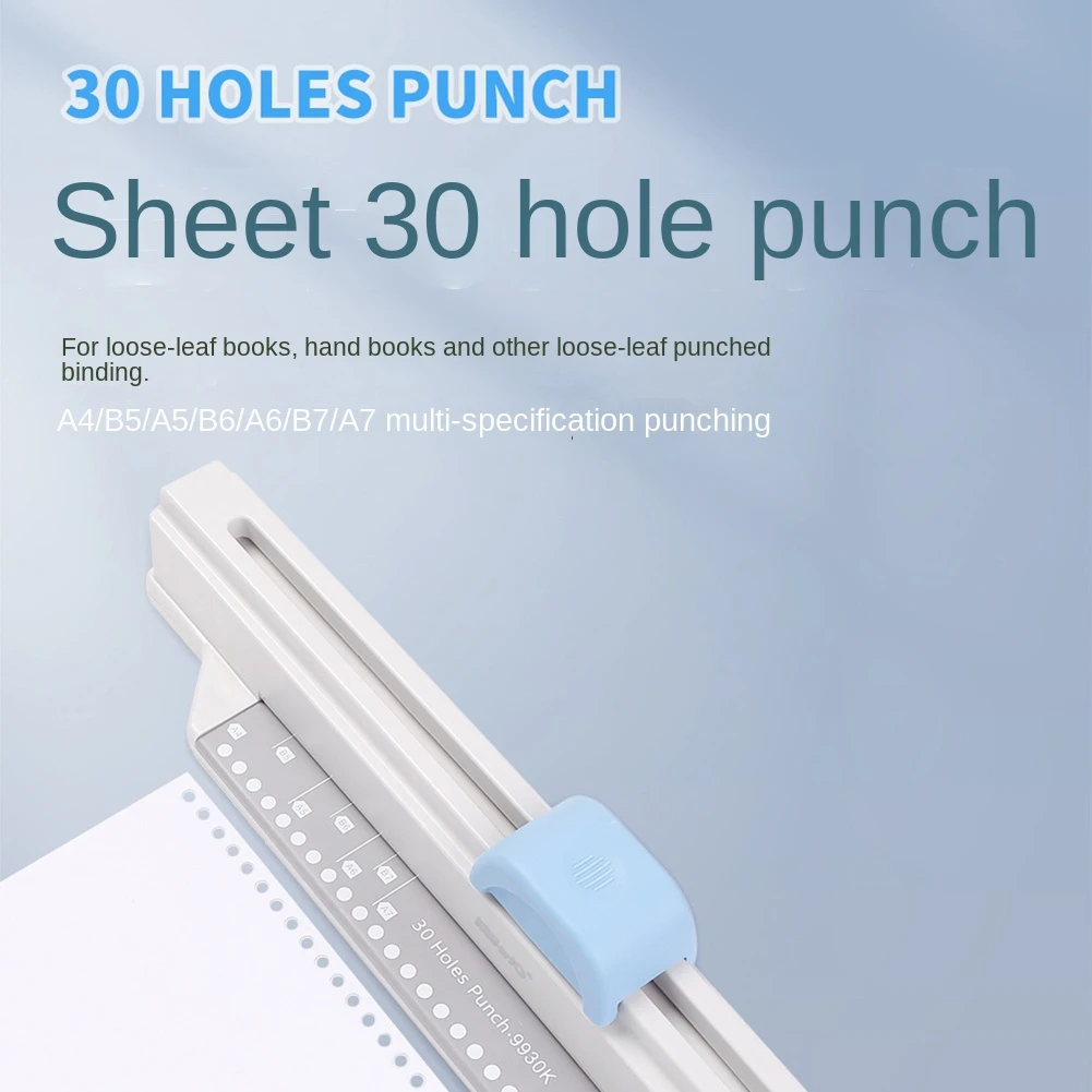 

Y03A 30 Holes Punchersliding Light Duty Paper Punch A4 B5 A5 A6 B6 A7 B7 Large Capacity 5 Sheets Hole Punch Paper Punch